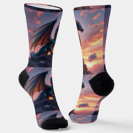 Bright Socks RANDOPIX Rustende Draak 0039519 Sokken (Gebogen)