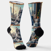 Bright Socks RANDOPIX School Cat 0039506 Sokken (Gebogen)