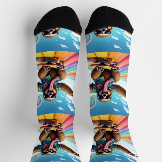 Bright Socks RANDOPIX Skateboard Sloth 0039512 Sokken (Top)