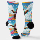 Bright Socks RANDOPIX Skateboard Sloth 0039512 Sokken (Gebogen)