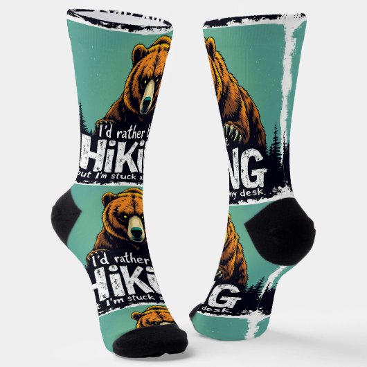 Bright Socks RANDOPIX Wandelende Beer 0039522 Sokken (Gebogen)