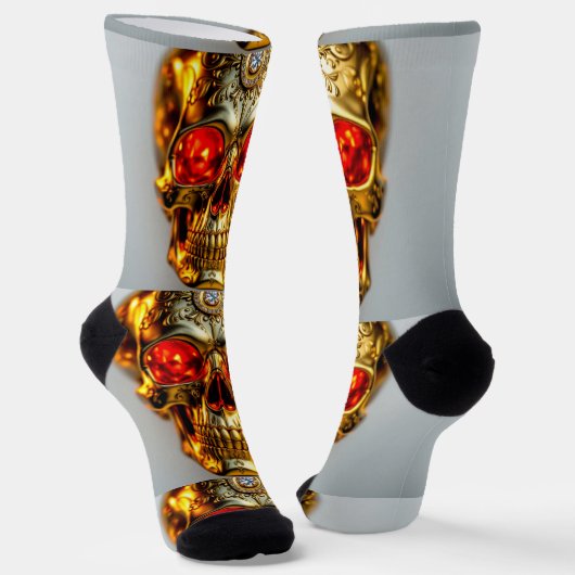 Bright Socks Skull Pics 0037643 Sokken (Gebogen)