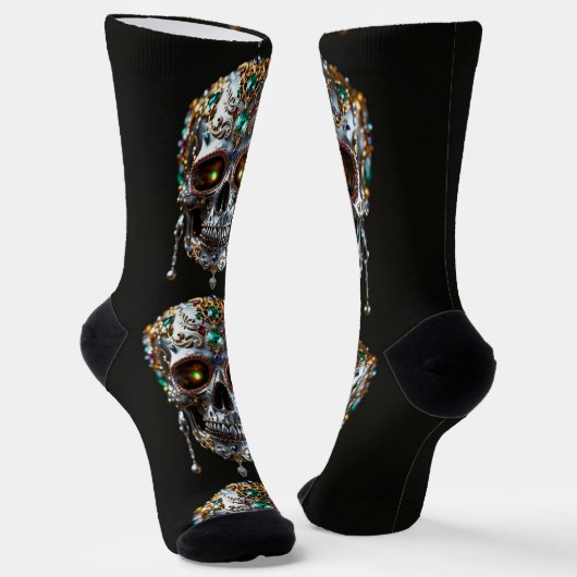 Bright Socks Skull Pics 0037645 Sokken (Gebogen)