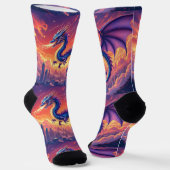 Bright Socks UNISEX Dragon Fire 0040759 Sokken (Gebogen)