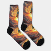 Bright Socks UNISEX Emerald Green Dragon 0040753 Sokken (Rechts)