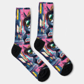 Bright Socks UNISEX Purr-fectly Cool Cat 0040755 Sokken (Rechts)
