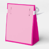 Bright Solid Hot Pink Favoriete Boxen voor Feesten Bedankdoosjes (Achterkant)