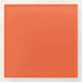 Bright Solid Orange Background  Glazen Onderzetter (Voorkant)