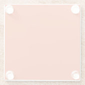 Bright Solid Orange Background  Glazen Onderzetter (Achterkant)