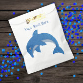 Bright Sparkle Blue Jumping Dolphin Verjaardag Bedankzakje