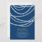 Bright Sparkles Hanukkah Celebration Holiday Party Kaart (Voorkant)