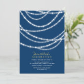 Bright Sparkles Hanukkah Celebration Holiday Party Kaart (Staand voorkant)