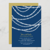 Bright Sparkles Hanukkah Celebration Holiday Party Kaart (Voorkant / Achterkant)