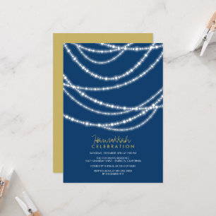 Bright Sparkles Hanukkah Celebration Holiday Party Kaart