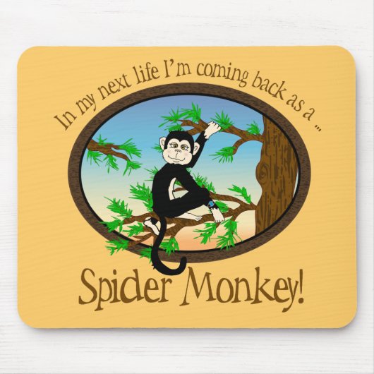 Bright_Spider_Monkey Mousepad Muismat (Voorkant)
