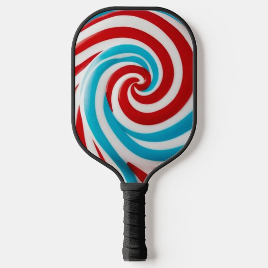 Bright Spiral Fun Kleurrijke Sweet Lollipop Monogr Pickleball Paddle (Voorkant)