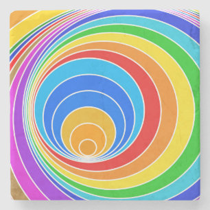 Bright Spiral Vortex Abstract Stenen Onderzetter