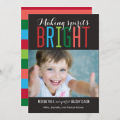 Bright Spirits Holiday-fotokaarten Feestdagenkaart (Voorkant / Achterkant)