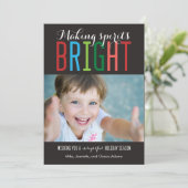 Bright Spirits Holiday-fotokaarten Feestdagenkaart (Staand voorkant)