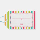 Bright Spirits Kleurrijke Holiday Gift Label Cadeaulabel (Achterkant Horizontaal)