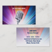 Bright Splash-musicus Deejay-microfoonkaarten Visitekaartje (Voorkant / Achterkant)