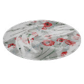 Bright Splash Red Poppy Waterverf Snijplank (Hoek)