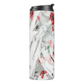 Bright Splash Red Poppy Waterverf Thermosbeker (Gedraaid links)