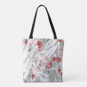 Bright Splash Red Poppy Waterverf Tote Bag (Achterkant)
