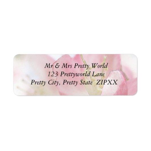 Bright Spring Apple Blossom Etiket (Voorkant)