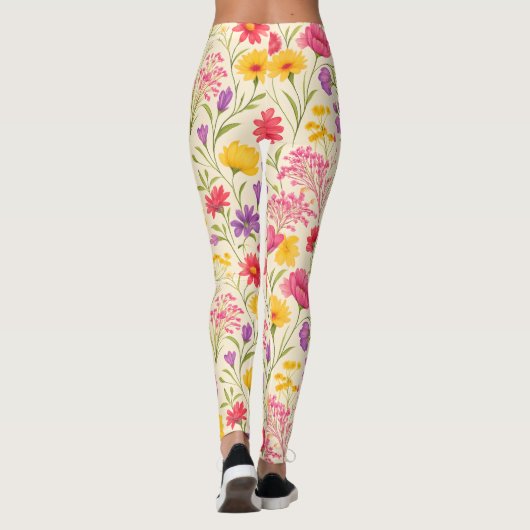 Bright Spring Botanical Design Leggings (Achterkant)