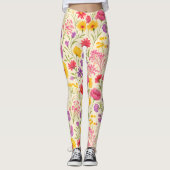 Bright Spring Botanical Design Leggings (Voorkant)