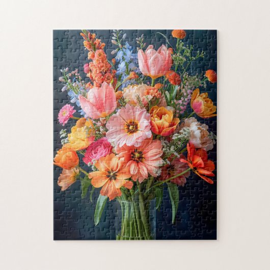 Bright Spring Bouquet in Glass Vase Legpuzzel (Verticaal)