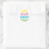 Bright Spring Easter Holiday Egg Pattern Ronde Sticker (Tas)