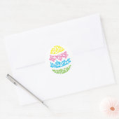 Bright Spring Easter Holiday Egg Pattern Ronde Sticker (Envelop)