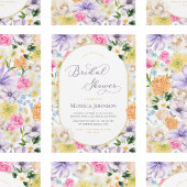 Bright Spring Floral Garden Bloom Vrijgezellenfees Kaart