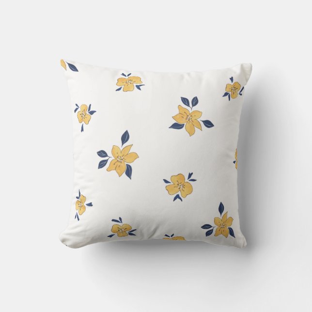 Bright Spring Flower Pillow – Kleurrijk Home Accen Kussen (Voorkant)