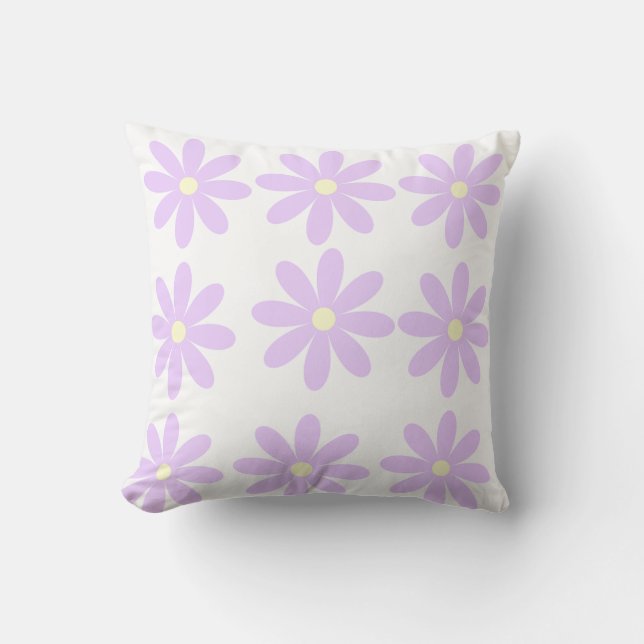 Bright Spring Flower Pillow – Kleurrijk Home Accen Kussen (Voorkant)