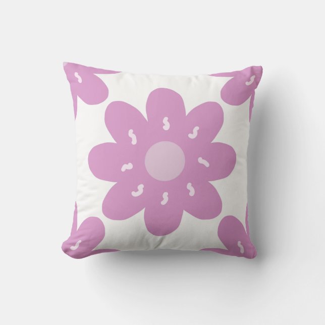 Bright Spring Flower Pillow – Kleurrijk Home Accen Kussen (Voorkant)