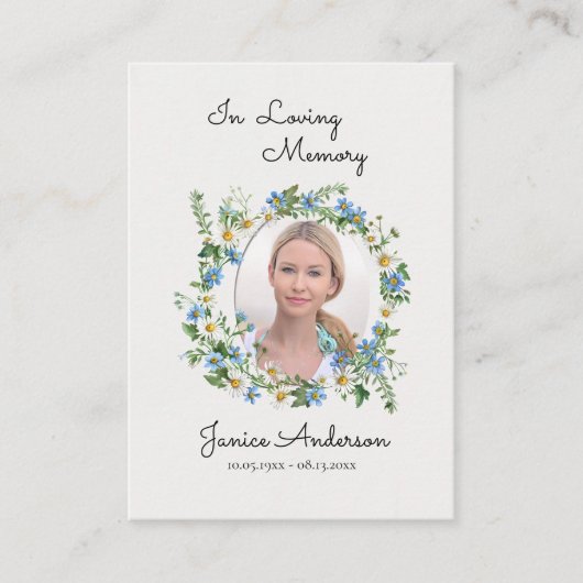 Bright Spring Flowers Catholic Funeral Prayer Kaar Plaatskaartje (Voorkant)