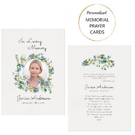 Bright Spring Flowers Catholic Funeral Prayer Kaar Plaatskaartje