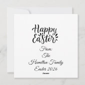 Bright Spring Garden Flowers Easter Egg Watercolor Feestdagenkaart (Achterkant)