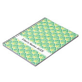 Bright Spring Green Geometric Chevron ZigZag Notitieboek (Linkerzijde)