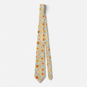 Bright Spring Meadow Floral Pattern Stropdas (Voorkant)