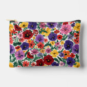 Bright Spring Pansies Floral Garden Pattern Etui (Voorkant)