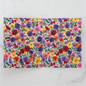 Bright Spring Pansies Floral Garden Pattern Kaart (Binnen)