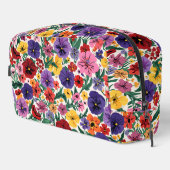 Bright Spring Pansies Floral Garden Pattern Toilettasje (Rechterhoek)