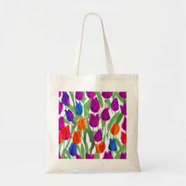 Bright Spring Tulips Canvas Tas