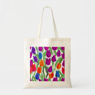 Bright Spring Tulips Canvas Tas