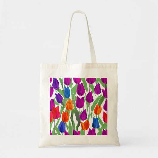 Bright Spring Tulips Canvas Tas (Voorkant)
