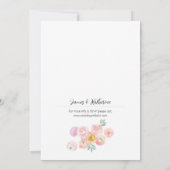 Bright Spring Waterverf Bloemen Huwelijksuitnodigi Kaart (Achterkant)